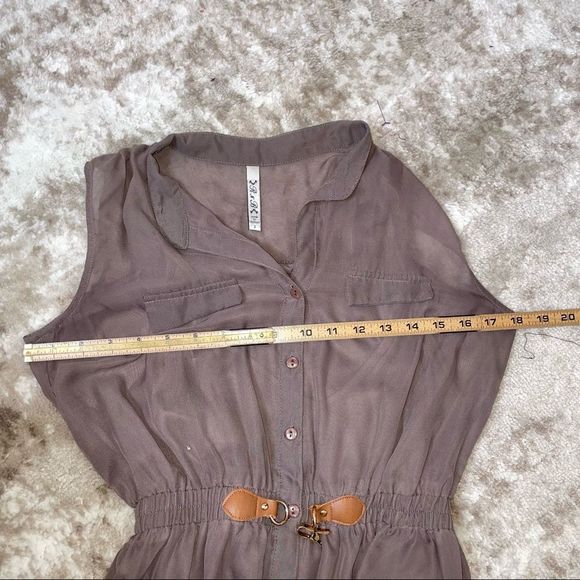 RnB A-Line Sleeveless Knee - Length Summer Tan Dress for Women SZ SM - Picture 6 of 11